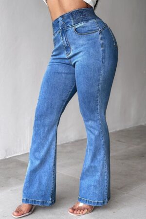 Mom Pants High Waist Long Flare Leg - Brand: Janes - Women & Kids, Baby Clothes Wholesale - Globality Store