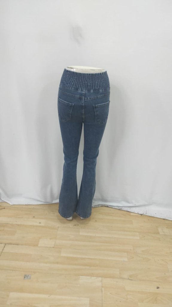 Blue Casual Sexy Bootcut Pants With Flare Leg