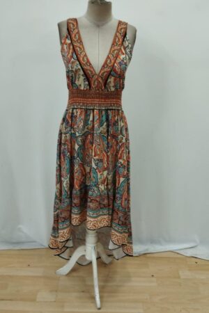 Mix Color Fit And Flare Boho Dress - Brand: Janes - Women & Kids, Baby Clothes Wholesale - Globality Store