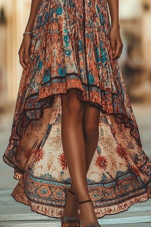 Mix Color Fit And Flare Boho Dress - Brand: Janes - Women & Kids, Baby Clothes Wholesale - Globality Store