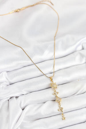 316l Steel Zircon Stone Sun And Moon Energy Model Gold Color Women Necklace - Brand: Ebijuteri - Women & Kids, Baby Clothes Wholesale - Globality Store