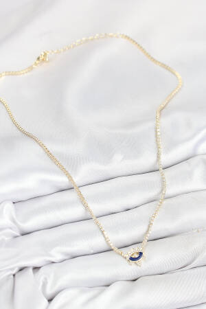 Brass Zircon Stone Waterway Eye Model Gold Color Women Necklace - Brand: Ebijuteri - Women & Kids, Baby Clothes Wholesale - Globality Store