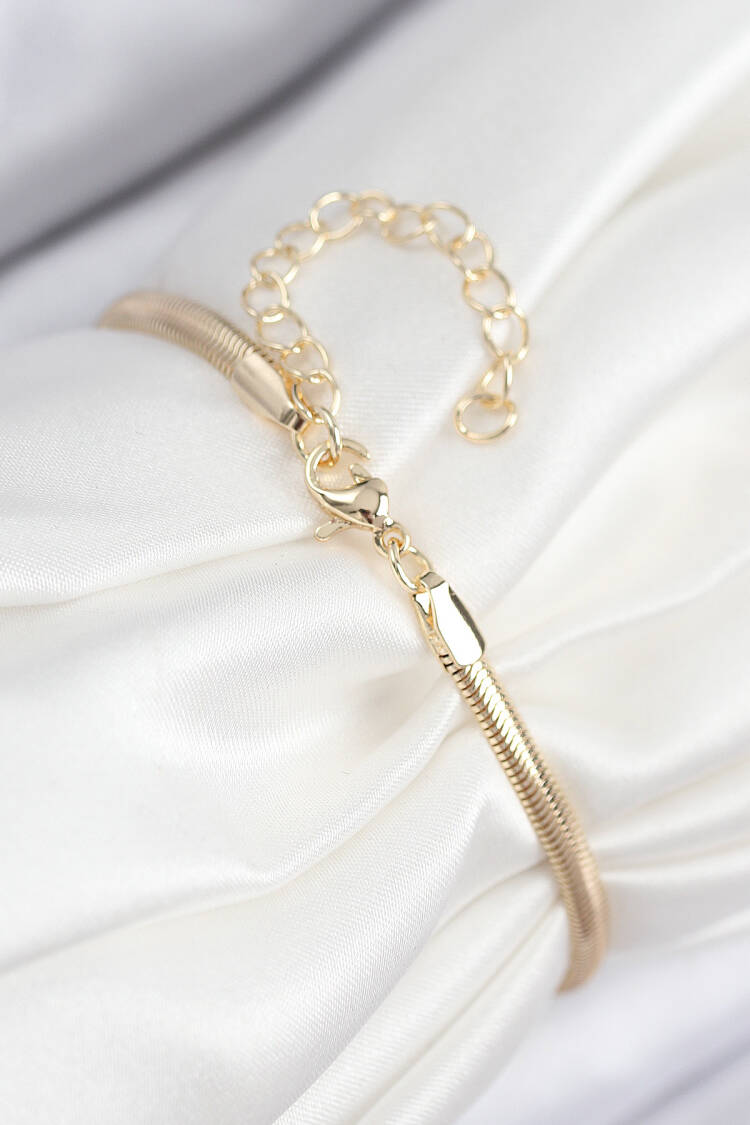 Brass Zircon Stone Heart Model Gold Color Women's Bracelet