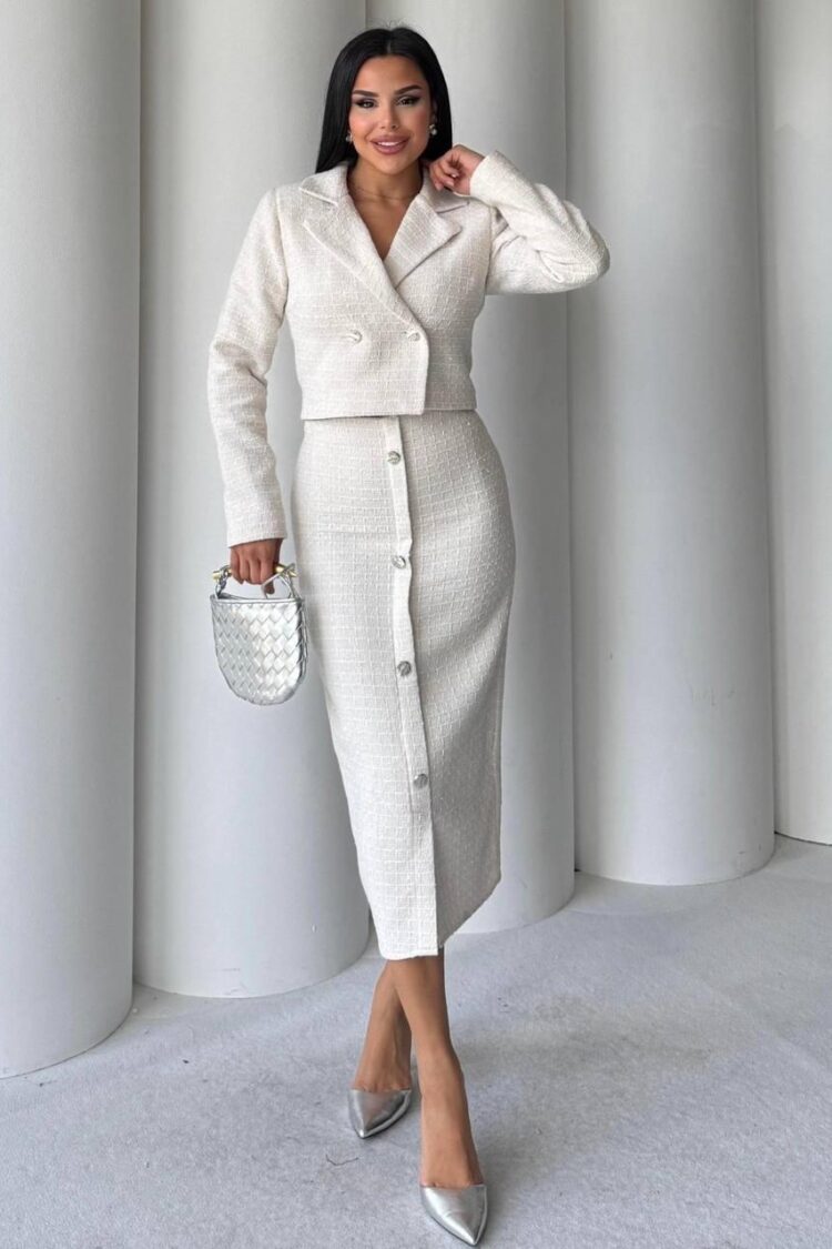 Beige Elegant Formal Vintage Set - Brand: My Jest Fashion - Women & Kids, Baby Clothes Wholesale - Globality Store