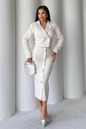 Beige Elegant Formal Vintage Set - Brand: My Jest Fashion - Women & Kids, Baby Clothes Wholesale - Globality Store