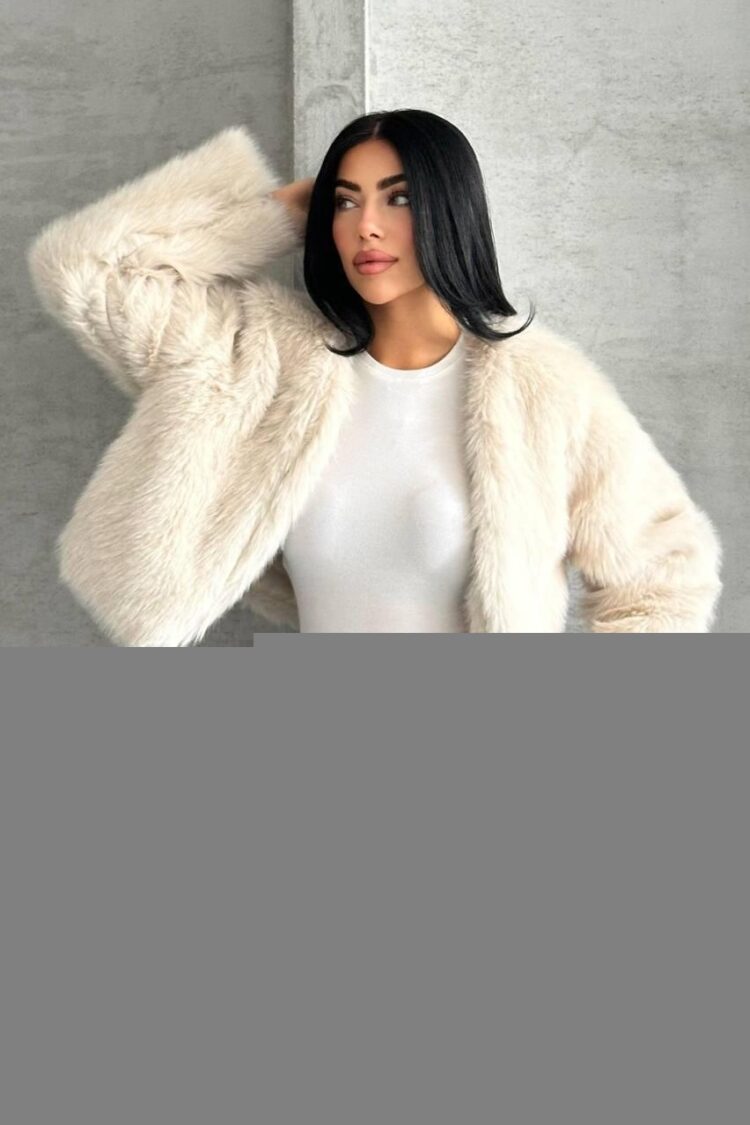 Elegant Beige Fur Jacket - Brand: My Jest Fashion - Women & Kids, Baby Clothes Wholesale - Globality Store