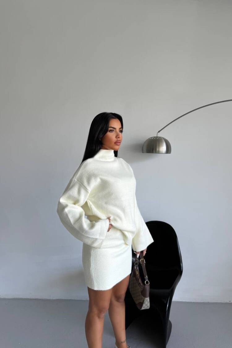 White Casual Elegant Set With Bodycon Mini Skirt - Brand: My Jest Fashion - Women & Kids, Baby Clothes Wholesale - Globality Store