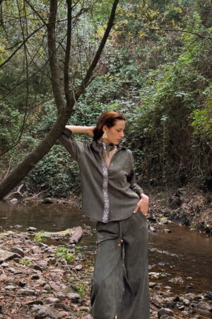 Grey Casual Boho Ethnic Elegant Shirt - Brand: Topshow - Women & Kids, Baby Clothes Wholesale - Globality Store