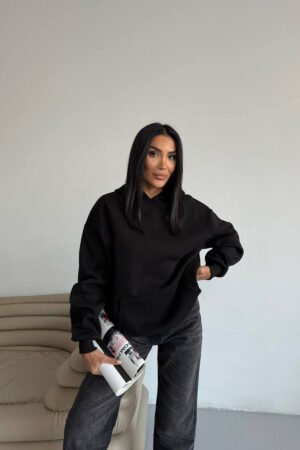 Oversized Fit Sweatshirt With Hooded Neck - Brand: Mode Roy - Women & Kids, Baby Clothes Wholesale - Globality Store