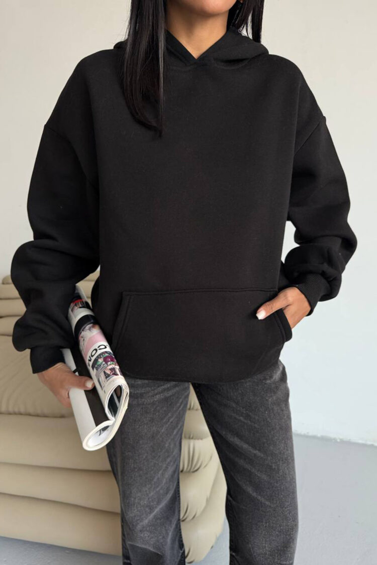 Oversized Fit Sweatshirt With Hooded Neck - Brand: Mode Roy - Women & Kids, Baby Clothes Wholesale - Globality Store