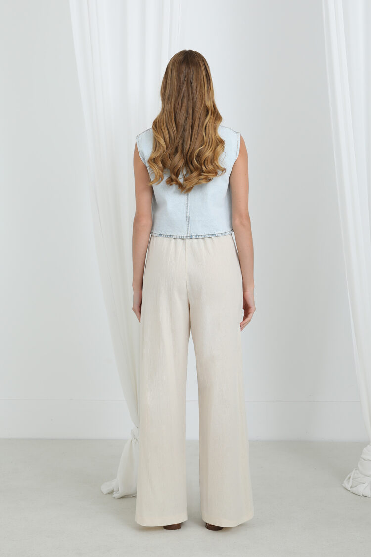 Palazzo Pants With Wide Leg And Drawstring