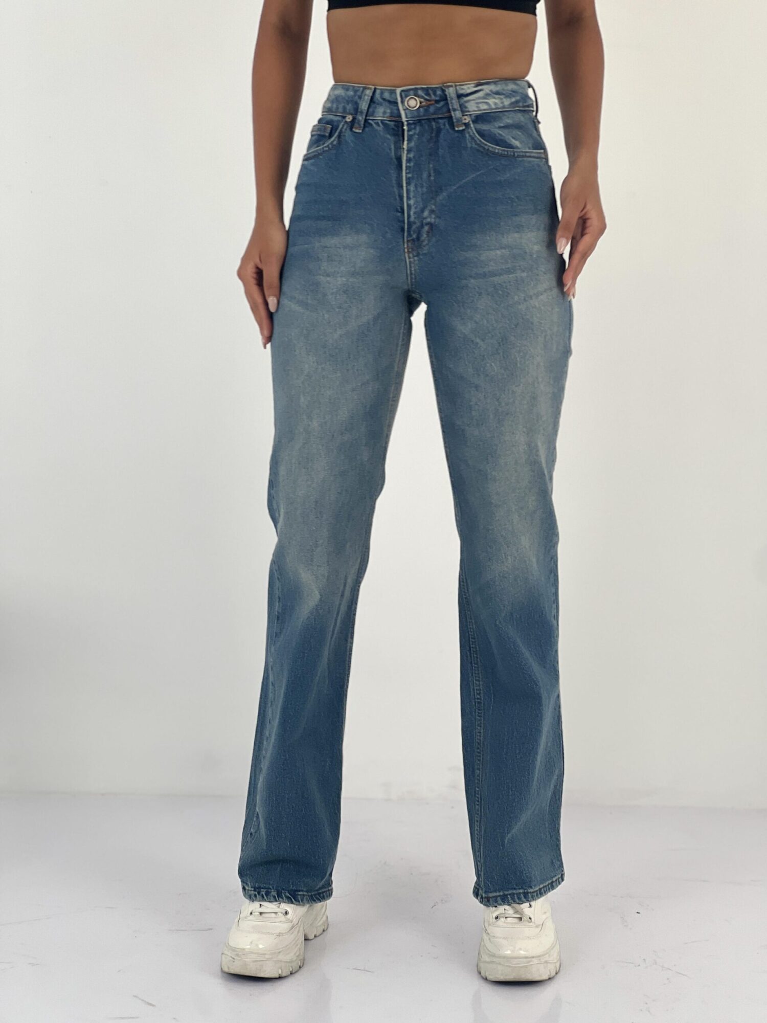 Mom Jeans High Waist Straight Leg Buttoned - Brand: MISS POEM - Women & Kids, Baby Clothes Wholesale - Globality Store