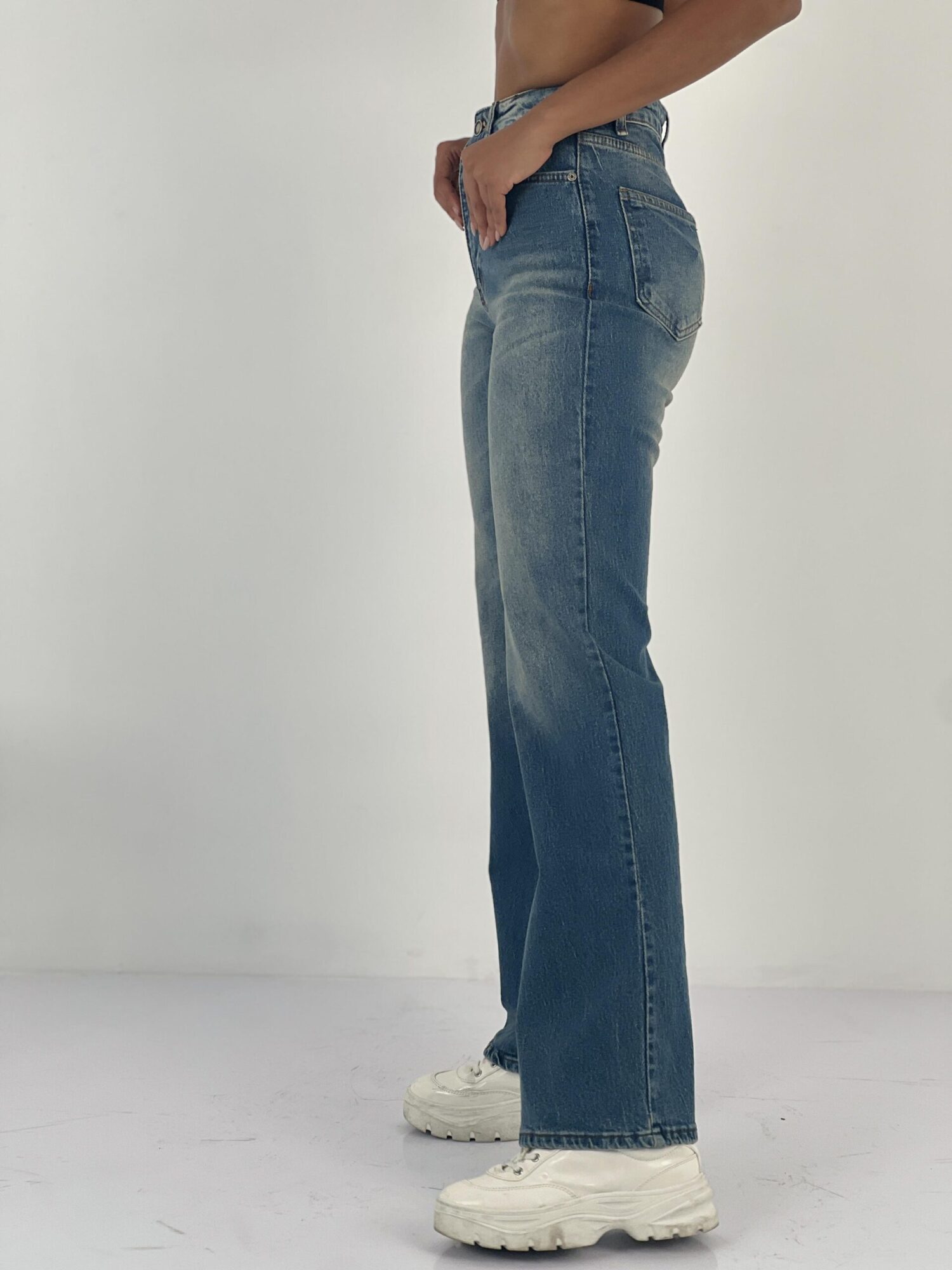 Mom Jeans High Waist Straight Leg Buttoned - Brand: MISS POEM - Women & Kids, Baby Clothes Wholesale - Globality Store