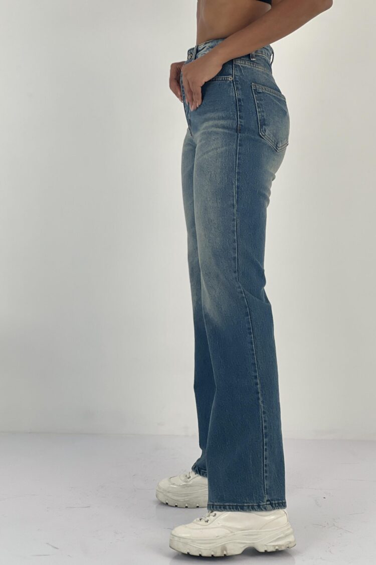 Mom Jeans High Waist Straight Leg Buttoned