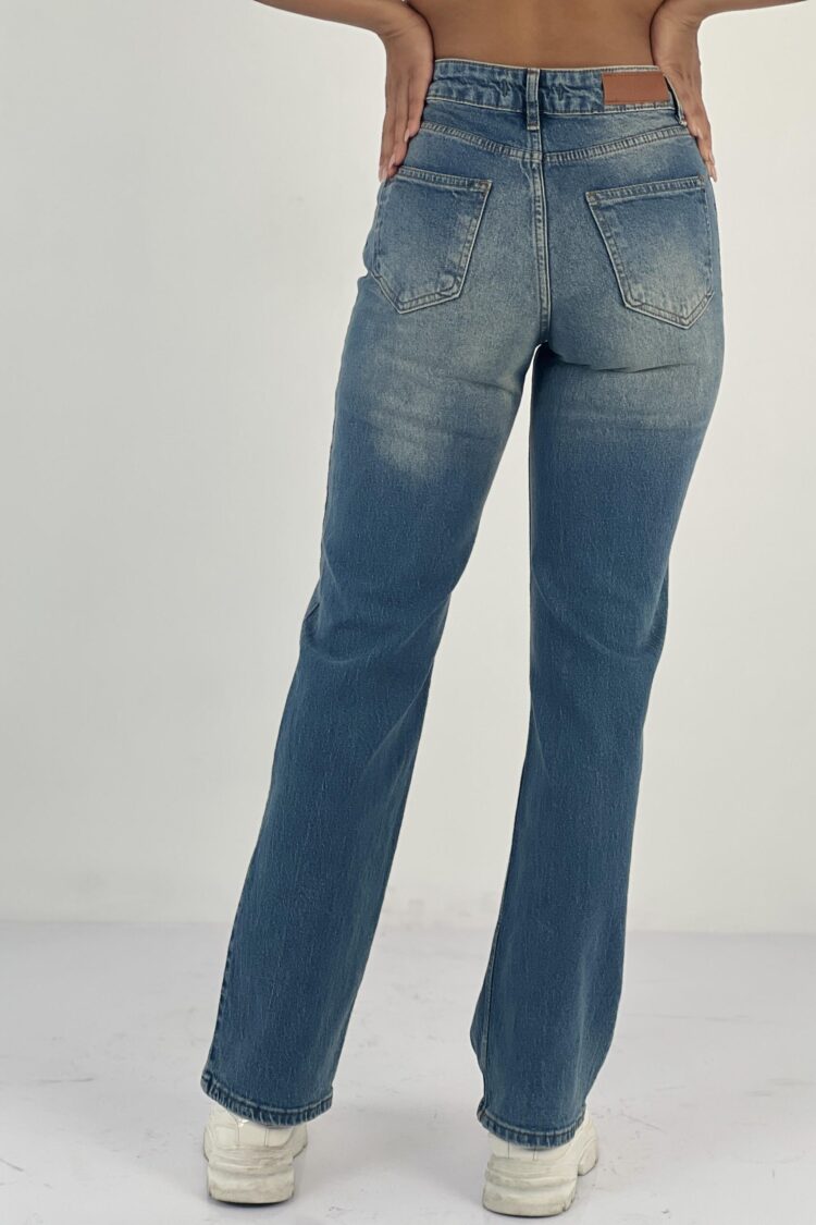 Mom Jeans High Waist Straight Leg Buttoned