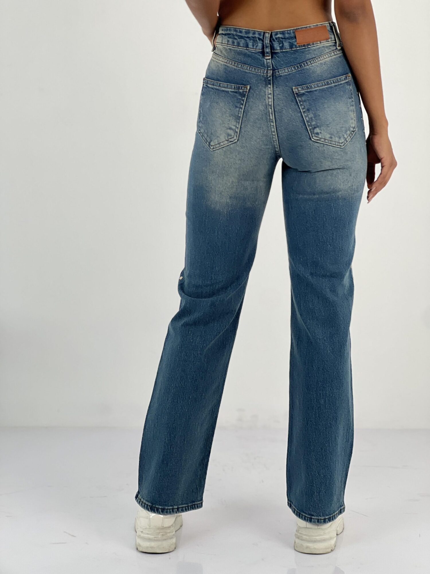 Blue Casual Streetwear Mom Jeans With High Waist - Brand: MISS POEM - Women & Kids, Baby Clothes Wholesale - Globality Store