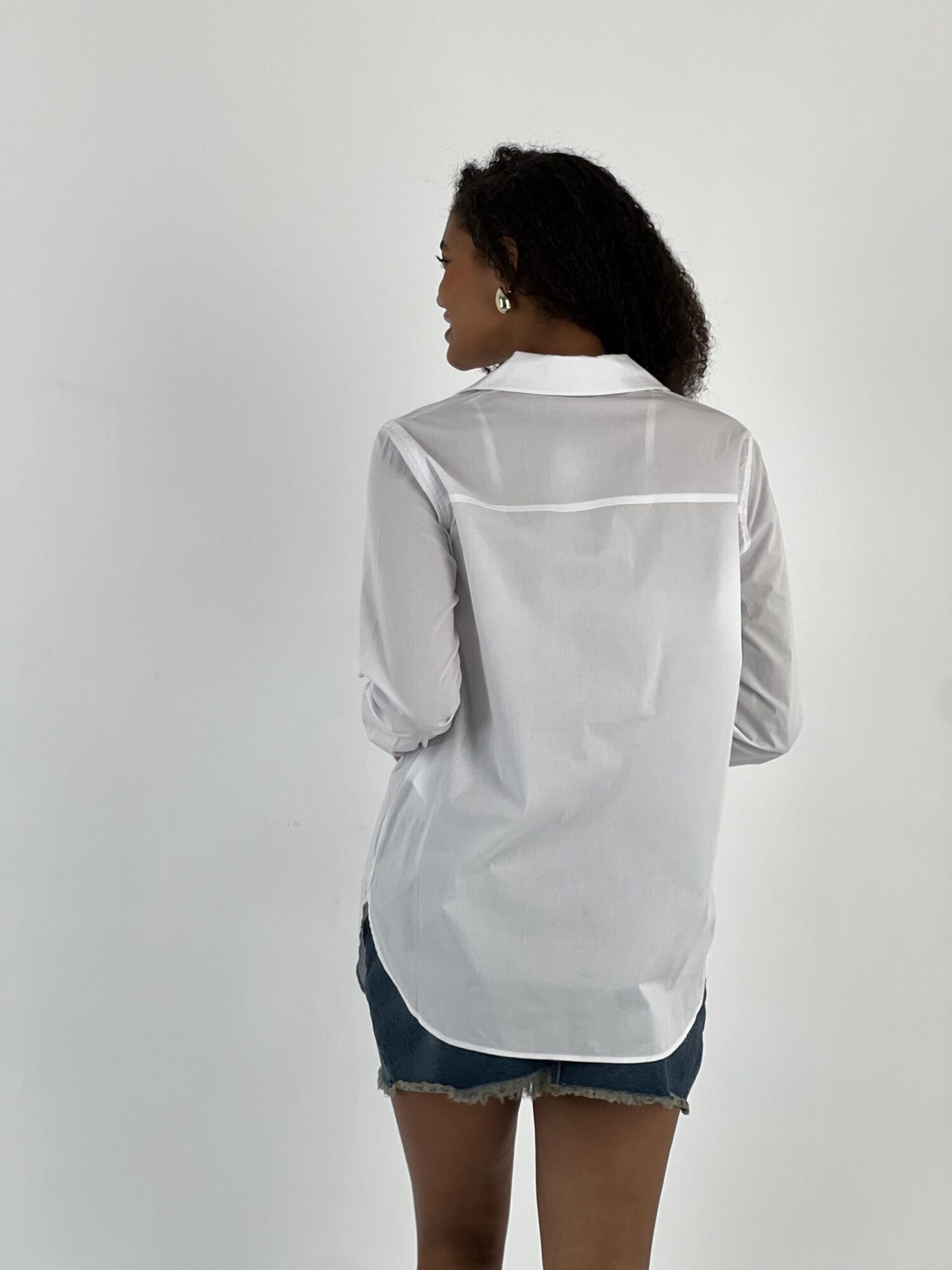 White Casual Elegant Shirt With Notched Neck - Brand: MISS POEM - Women & Kids, Baby Clothes Wholesale - Globality Store