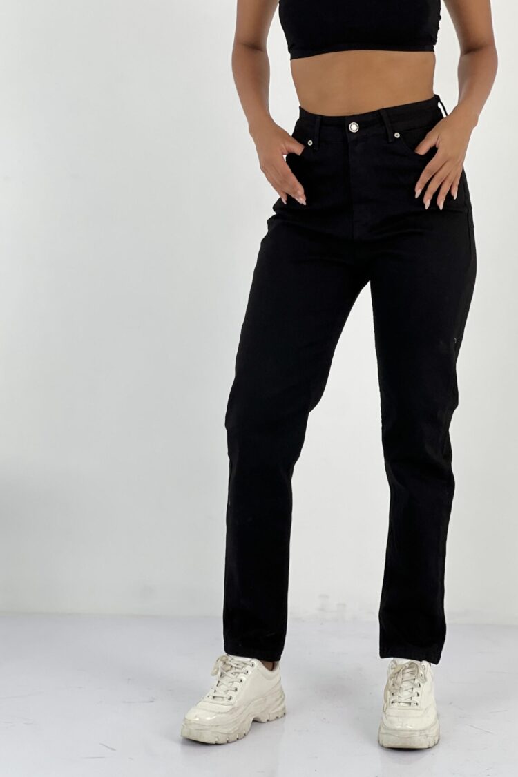 Mom Jeans High Waist Straight Leg Buttoned