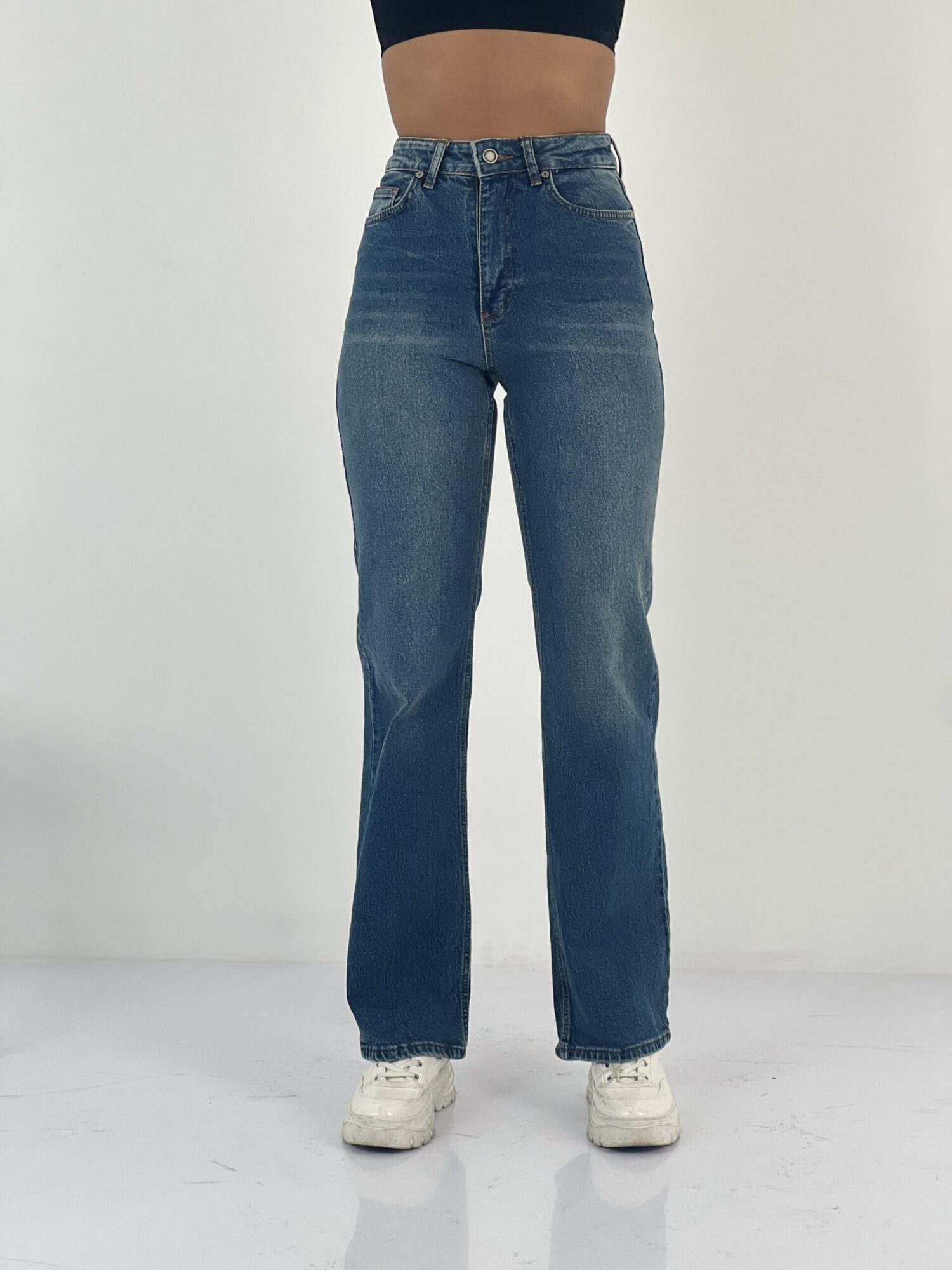 Mom Jeans With High Waist And Buttoned Closure - Brand: MISS POEM - Women & Kids, Baby Clothes Wholesale - Globality Store