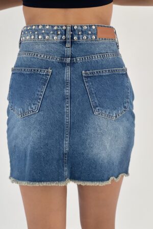 Blue Bodycon Mini Skirt With Patch Pockets - Brand: MISS POEM - Women & Kids, Baby Clothes Wholesale - Globality Store