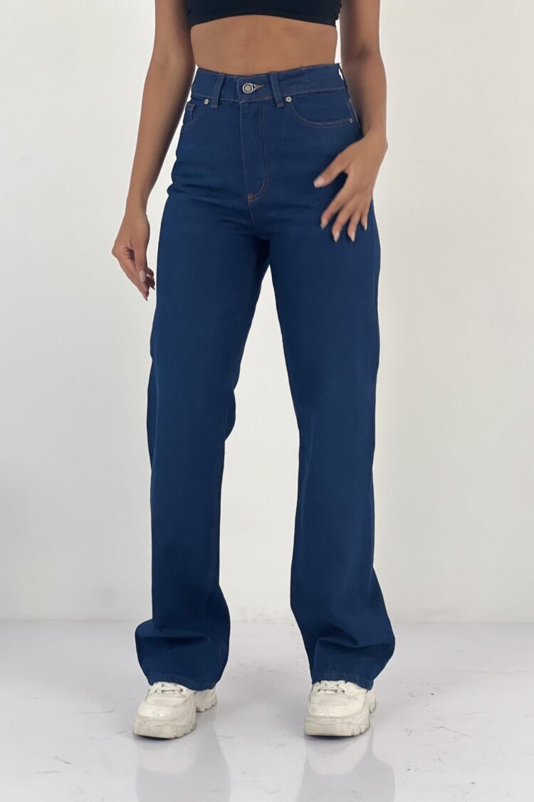 Mom Jeans High Waist Wide Leg Buttoned