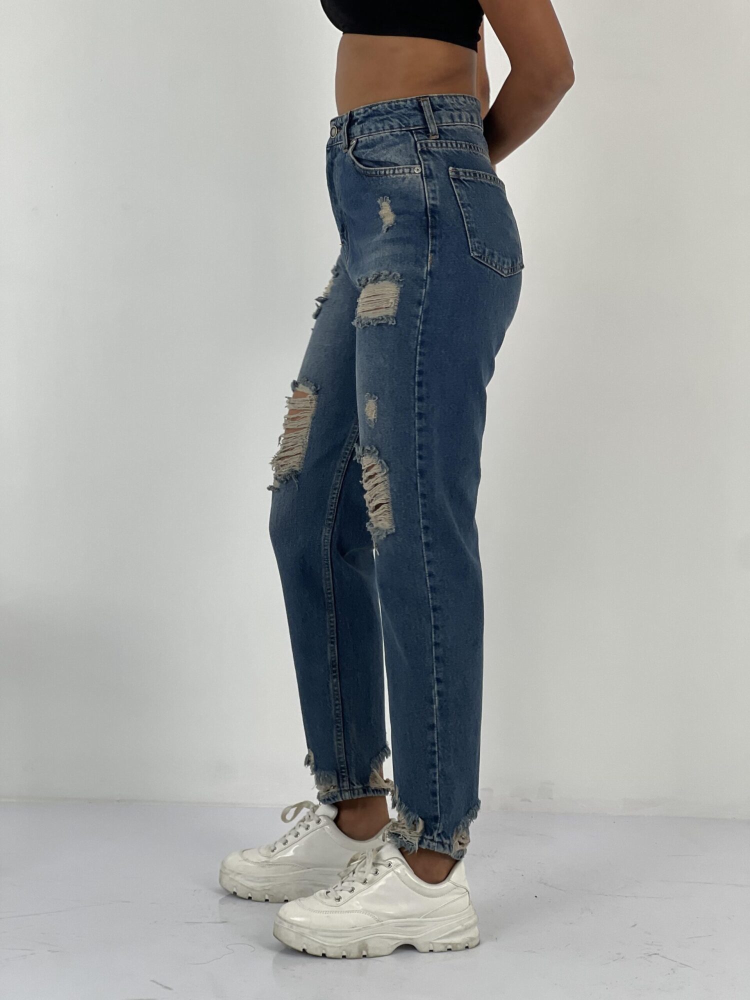 Mom Jeans High Waist Casual Streetwear - Brand: MISS POEM - Women & Kids, Baby Clothes Wholesale - Globality Store