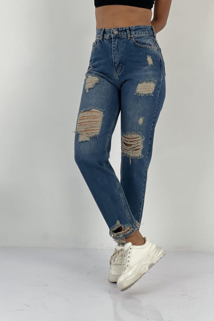 Mom Jeans High Waist Casual Streetwear