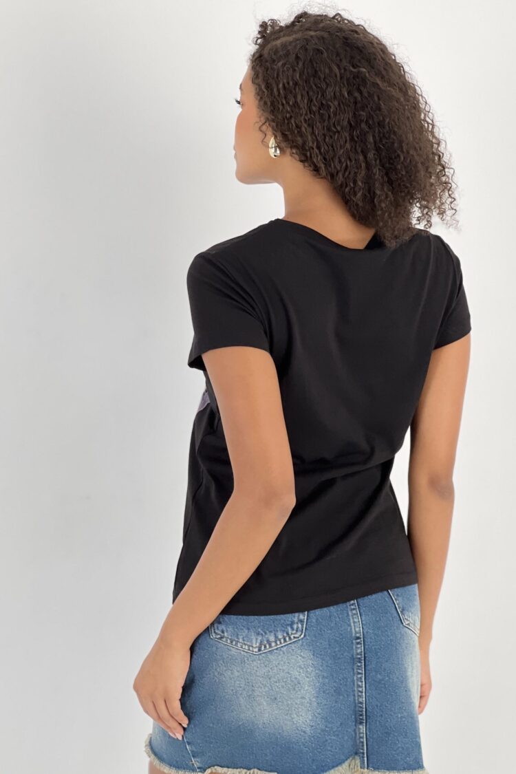 Black Casual Streetwear Tshirt