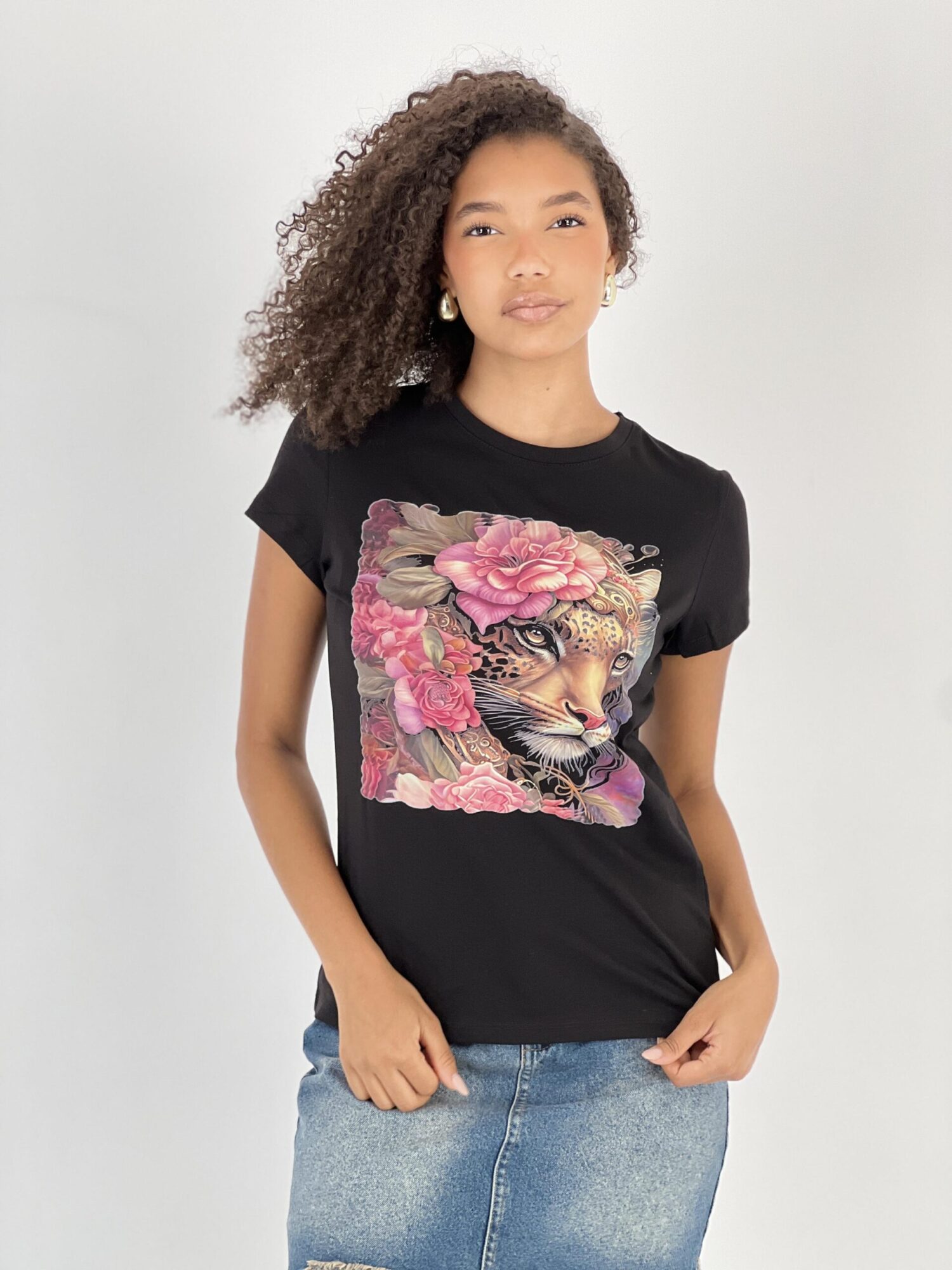 Black Casual Streetwear Tshirt - Brand: MISS POEM - Women & Kids, Baby Clothes Wholesale - Globality Store