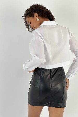 White Crop Casual Buttoned Shirt - Brand: MISS POEM - Women & Kids, Baby Clothes Wholesale - Globality Store