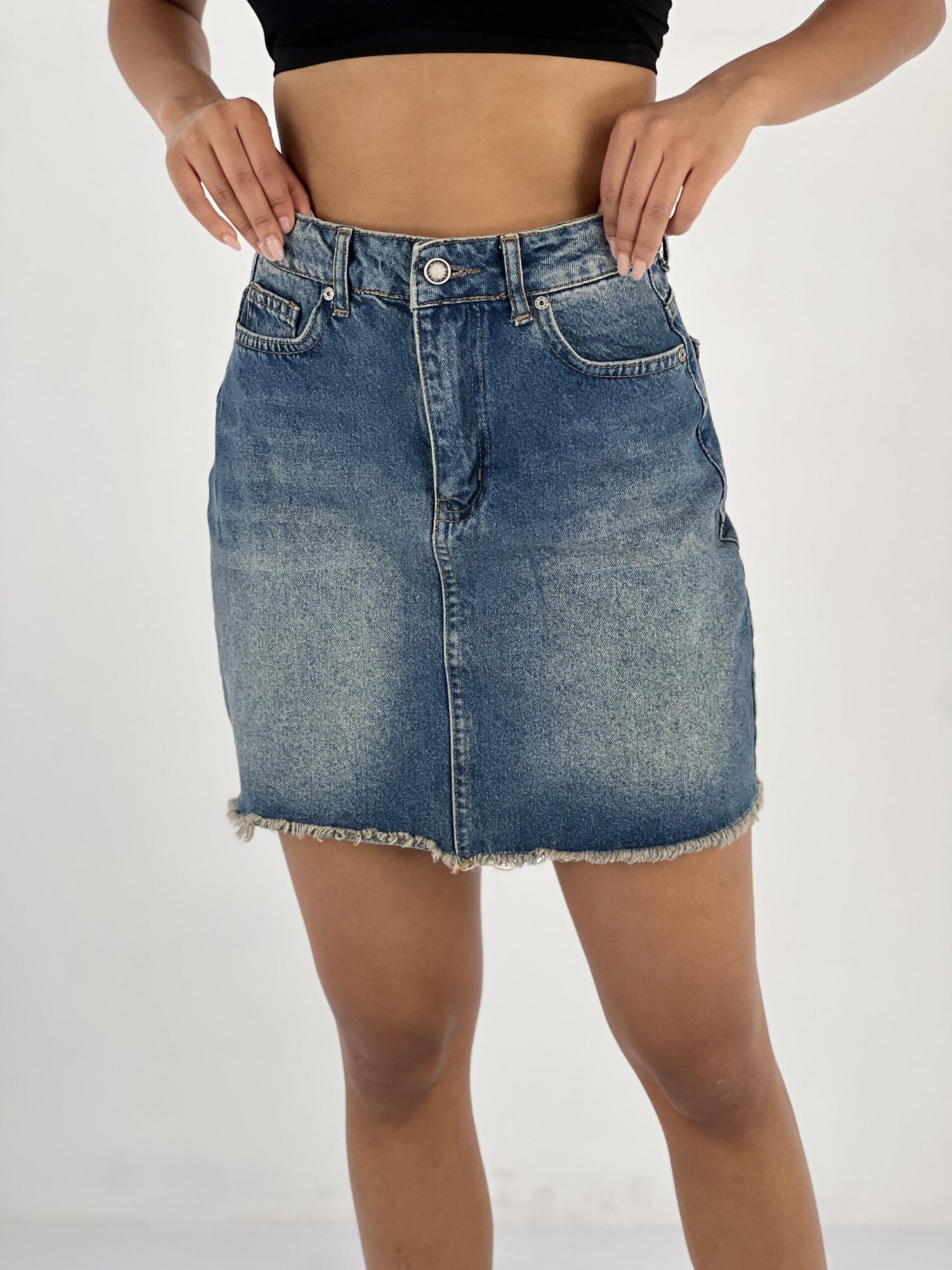 Casual A-Line Mini Skirt With Buttoned Closure - Brand: MISS POEM - Women & Kids, Baby Clothes Wholesale - Globality Store