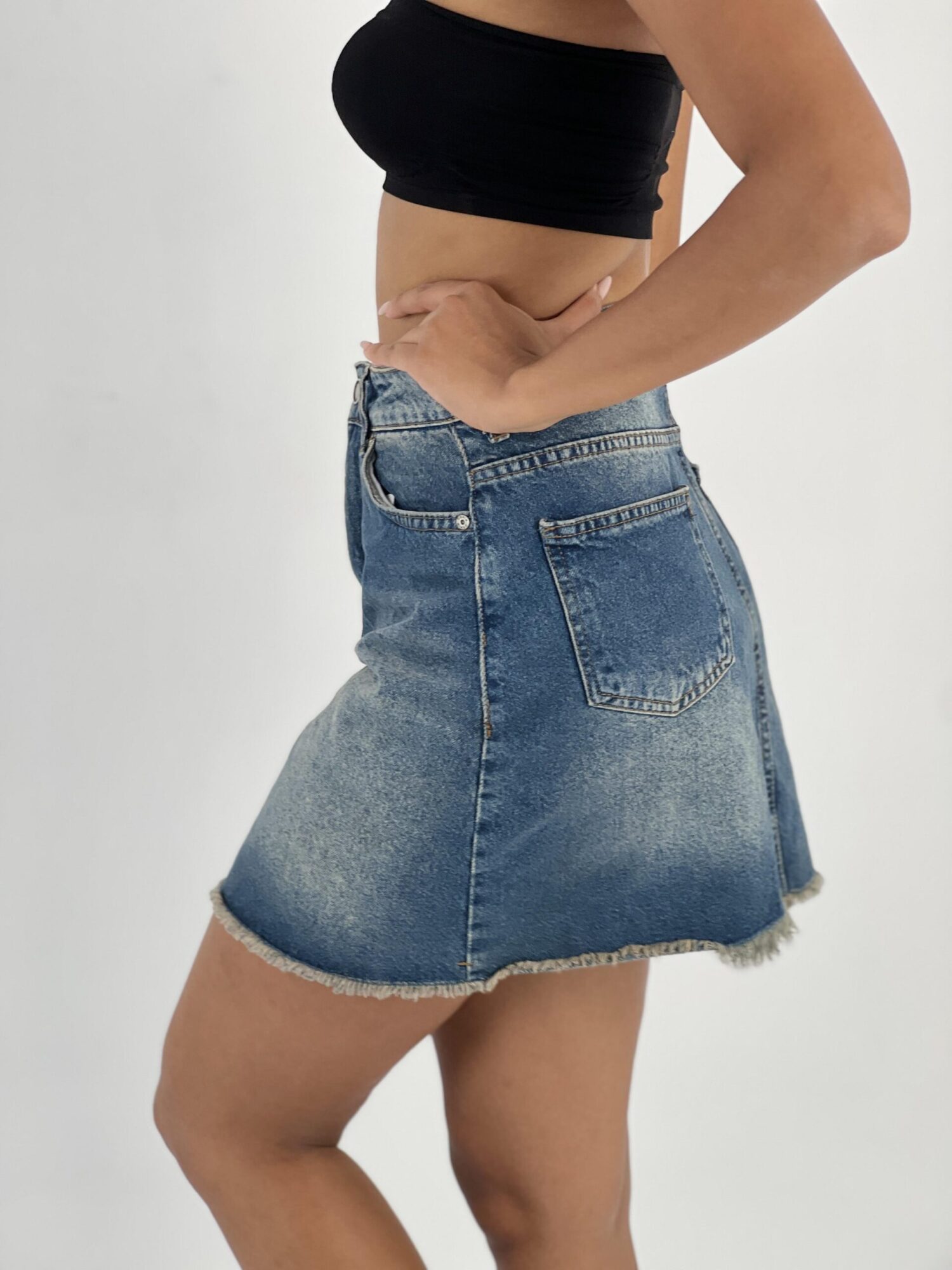Casual A-Line Mini Skirt With Buttoned Closure - Brand: MISS POEM - Women & Kids, Baby Clothes Wholesale - Globality Store
