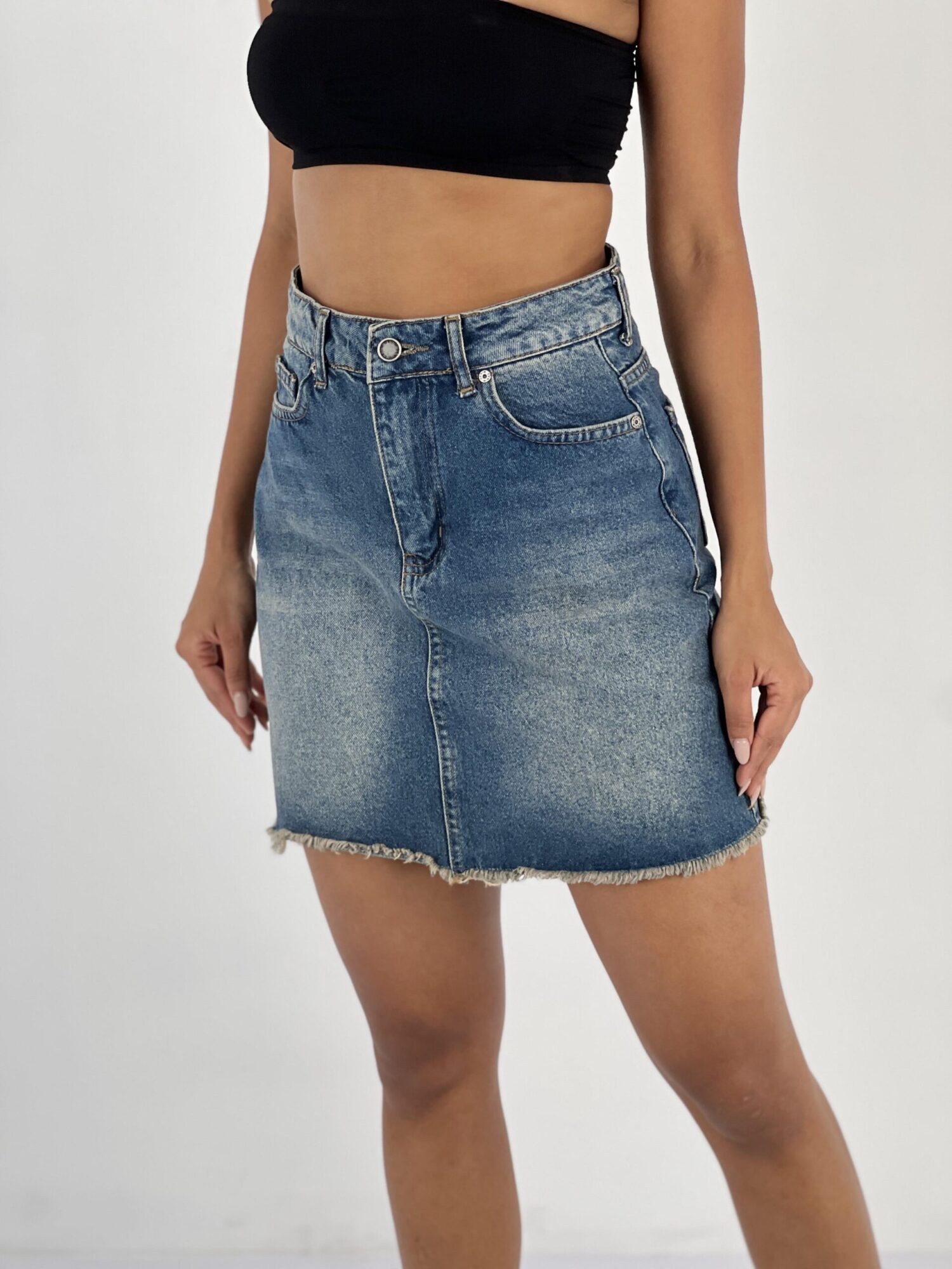 Casual A-Line Mini Skirt With Buttoned Closure - Brand: MISS POEM - Women & Kids, Baby Clothes Wholesale - Globality Store