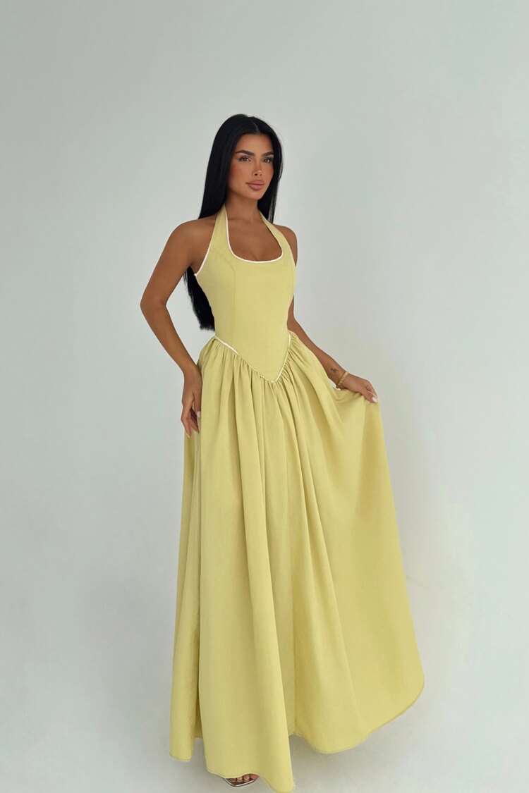 Fit And Flare Halter Neck Dress - Brand: EYYO ATELIER - Women & Kids, Baby Clothes Wholesale - Globality Store