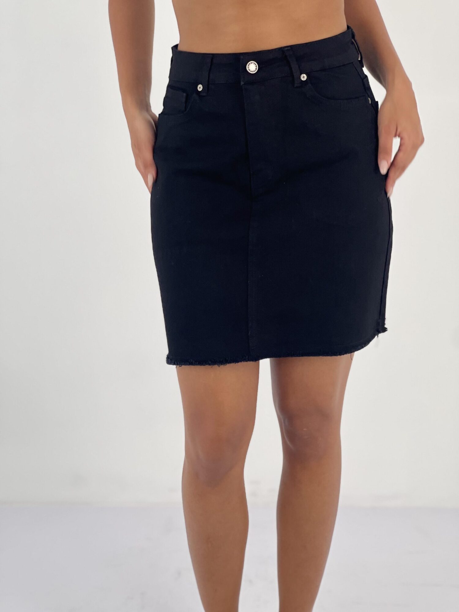Bodycon Mini Skirt With Buttoned Closure - Brand: MISS POEM - Women & Kids, Baby Clothes Wholesale - Globality Store
