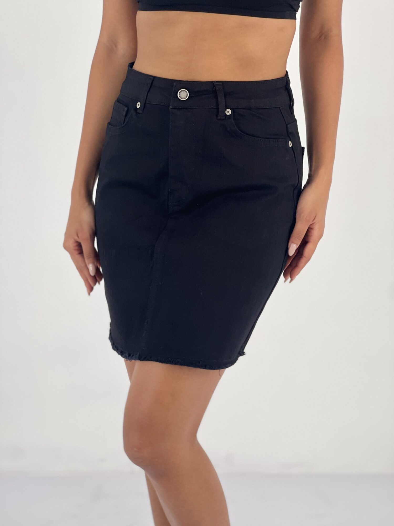 Bodycon Mini Skirt With Buttoned Closure - Brand: MISS POEM - Women & Kids, Baby Clothes Wholesale - Globality Store