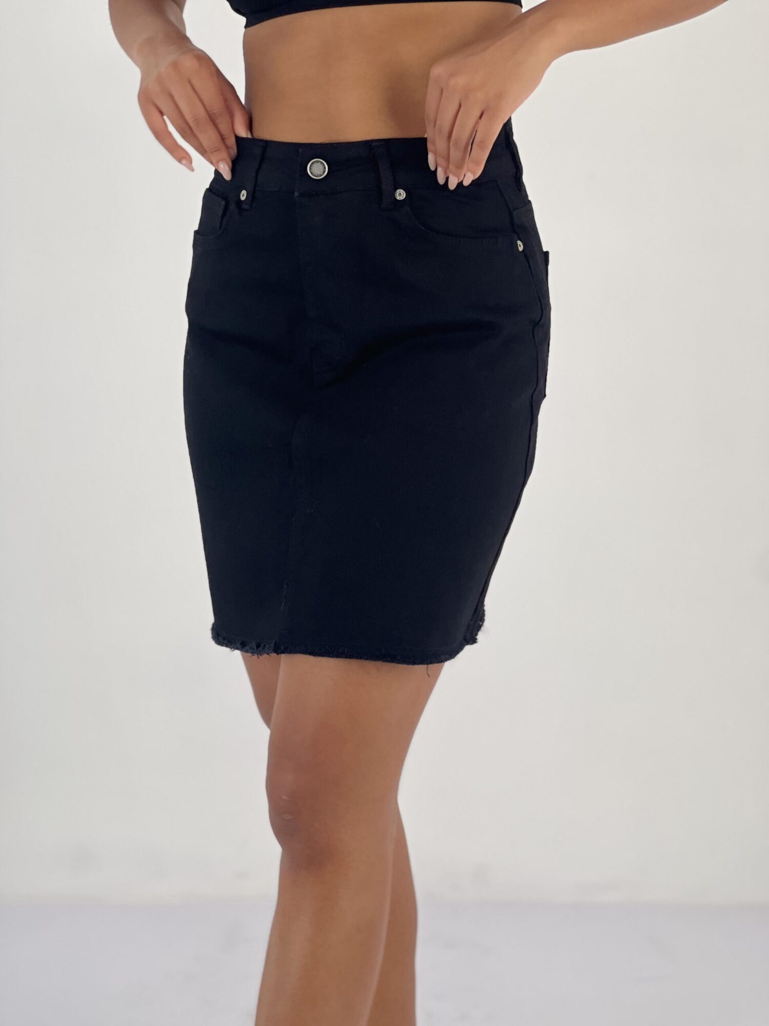 Bodycon Mini Skirt With Buttoned Closure - Brand: MISS POEM - Women & Kids, Baby Clothes Wholesale - Globality Store