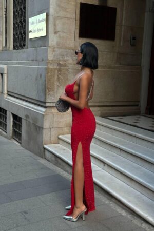 Sequined Elegant Slip Dress With Sweetheart Neck - Brand: My Jest Fashion - Women & Kids, Baby Clothes Wholesale - Globality Store
