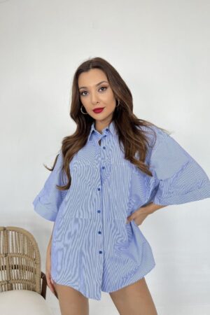 Shirt -And White Striped - Brand: Fame - Women & Kids, Baby Clothes Wholesale - Globality Store