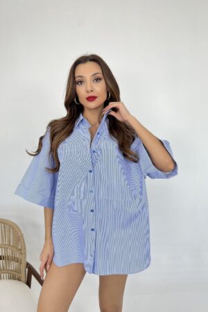 Shirt -And White Striped - Brand: Fame - Women & Kids, Baby Clothes Wholesale - Globality Store