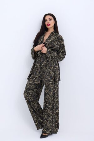 Two Piece Set With Trousers -& Black - Brand: Fame - Women & Kids, Baby Clothes Wholesale - Globality Store