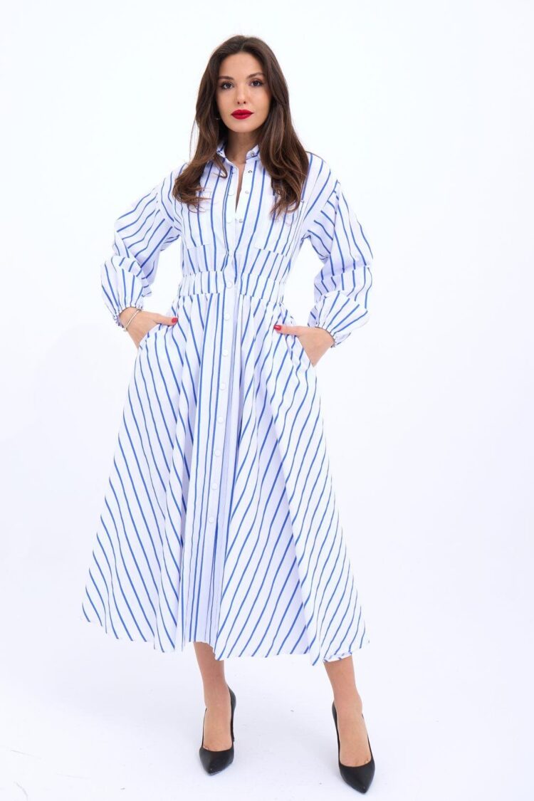 Striped Dress - Multicolor - Brand: Fame - Women & Kids, Baby Clothes Wholesale - Globality Store