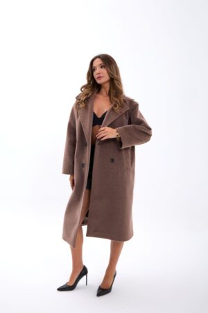 Brown Elegant Single-Breasted Coat - Brand: Fame - Women & Kids, Baby Clothes Wholesale - Globality Store