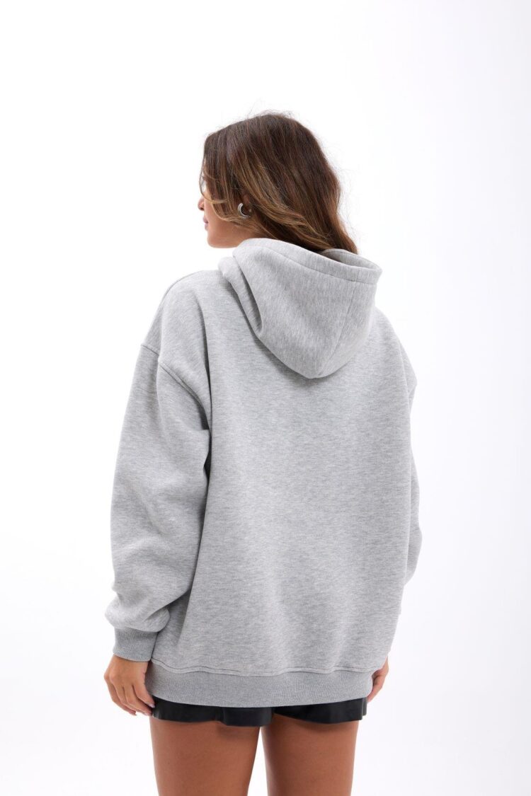 Oversized Casual Sweatshirt With Hooded Neck