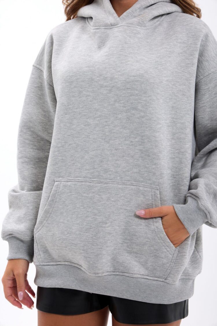 Oversized Casual Sweatshirt With Hooded Neck