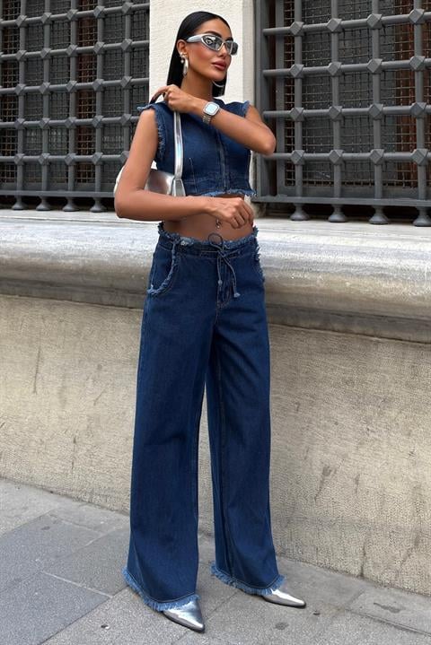 Blue Casual Streetwear Set