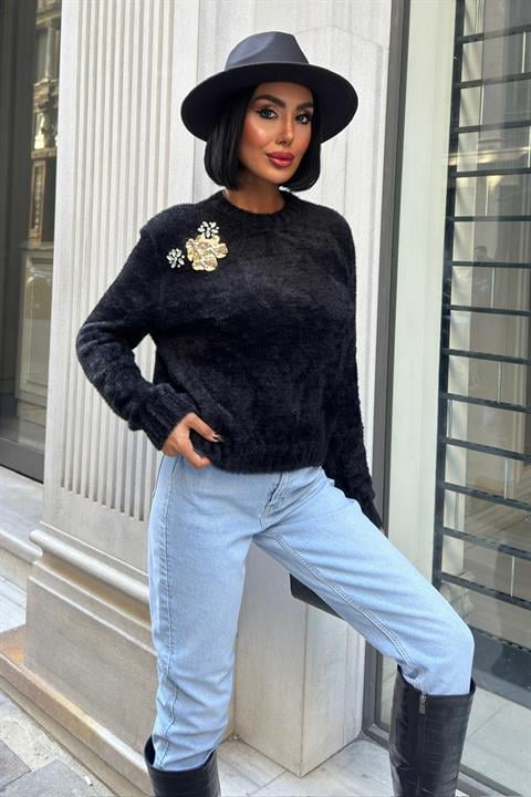 Sweater Casual Elegant Crew Neck Long Sleeve - Brand: Sobe Istanbul - Women & Kids, Baby Clothes Wholesale - Globality Store