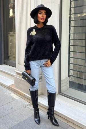 Sweater Casual Elegant Crew Neck Long Sleeve - Brand: Sobe Istanbul - Women & Kids, Baby Clothes Wholesale - Globality Store
