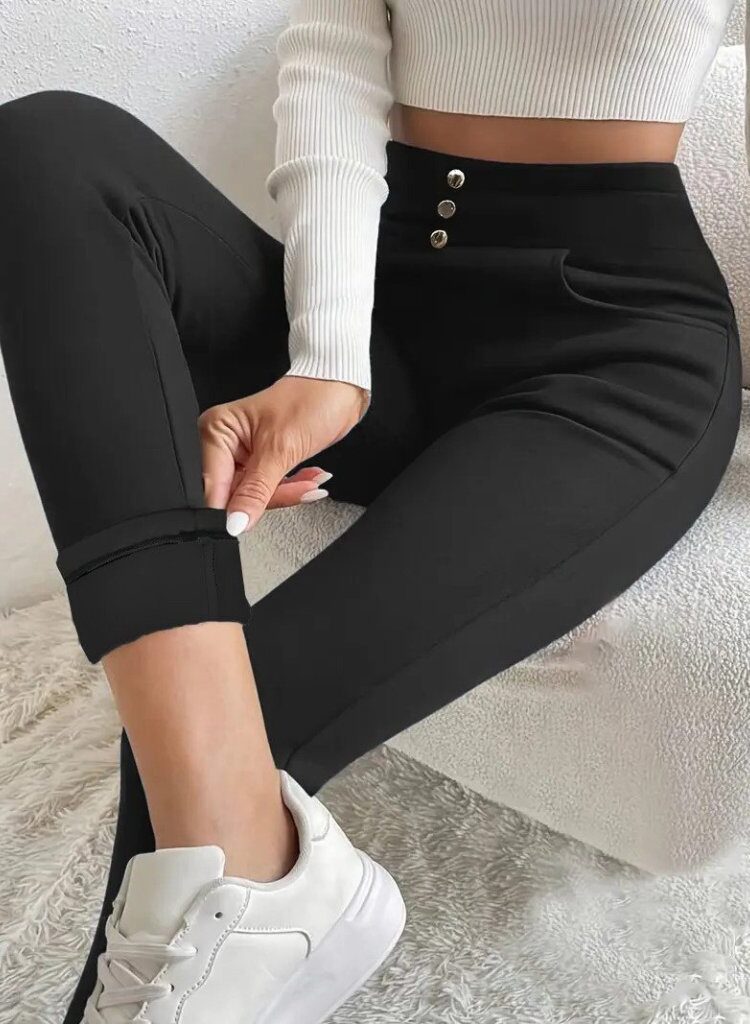 High Waist Cropped Tregging Pants
