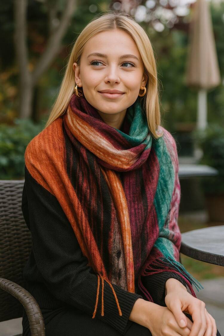 Thick Shawl With Twisted Tassel - Brand: Axesoire - Women & Kids, Baby Clothes Wholesale - Globality Store